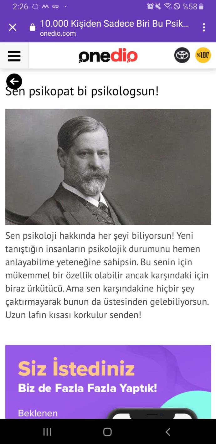 Psikolojiye dair ne bildiğine bakmak ister misin?