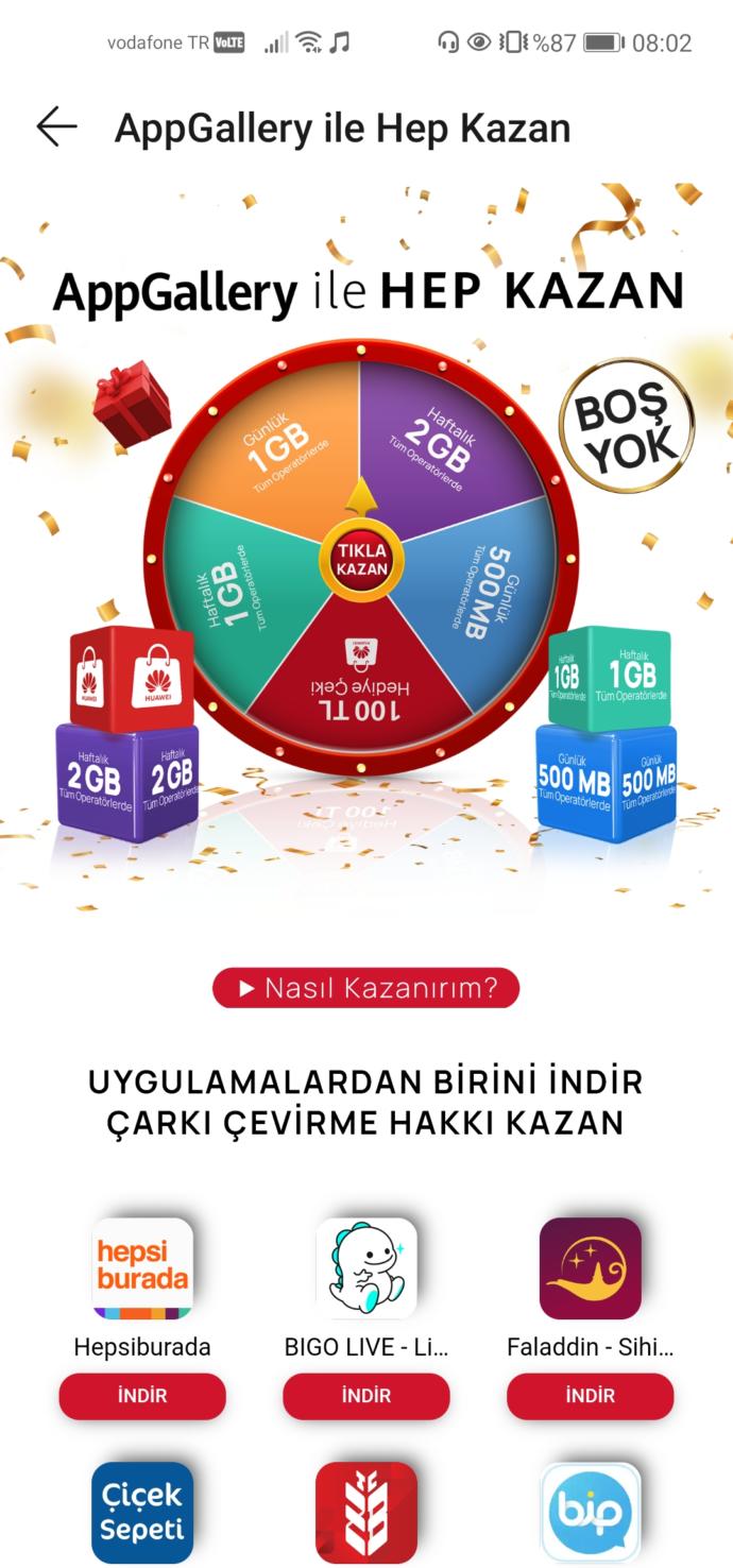 Bedava internet kazanabileceğim bir uygulama var mı?