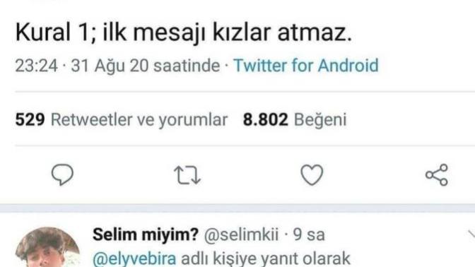 "İlk mesajı kızlar atmaz" diye bir kural mı var?