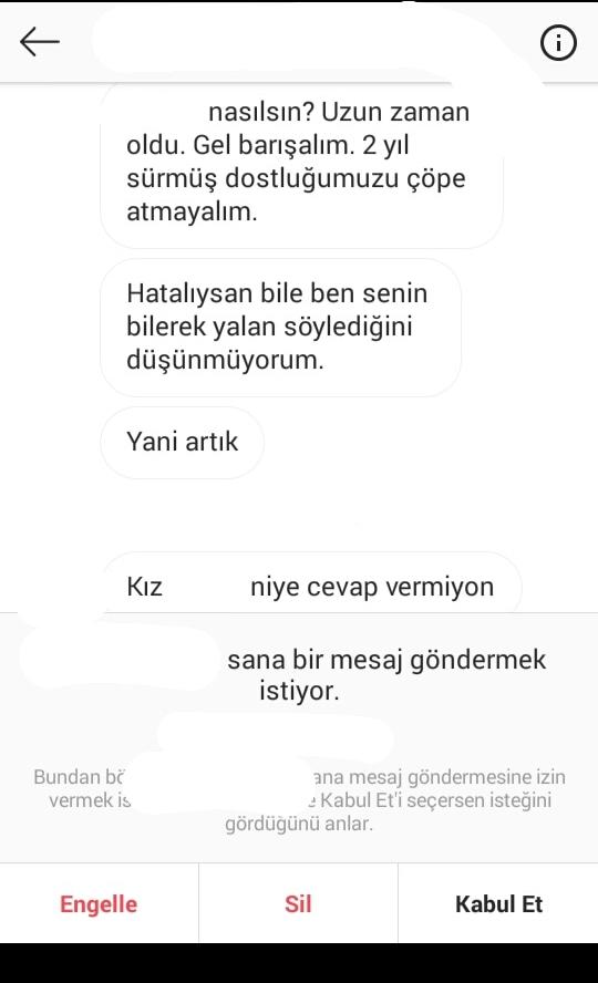 Sizce bu mesaja görüldü mü atmalıyım :/ ?