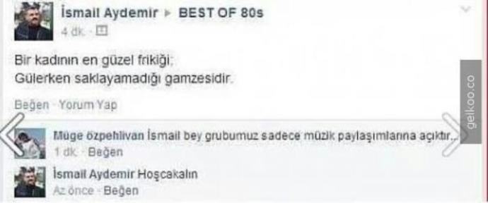 Bir kadının en güzel frikiği gülerken saklayamadığı gamzesidir?