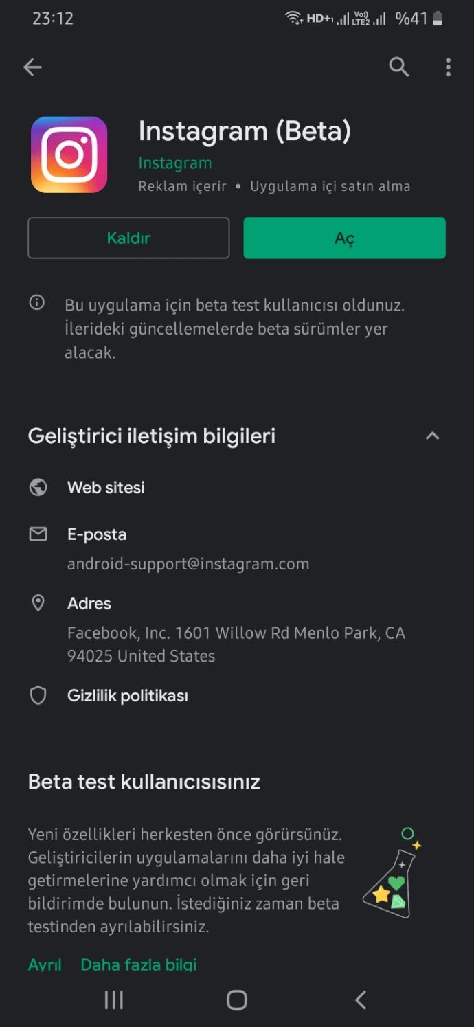 Instagram beta programı kasıyor mu?