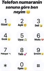 Telefonun son numarasına göre sen nesin?