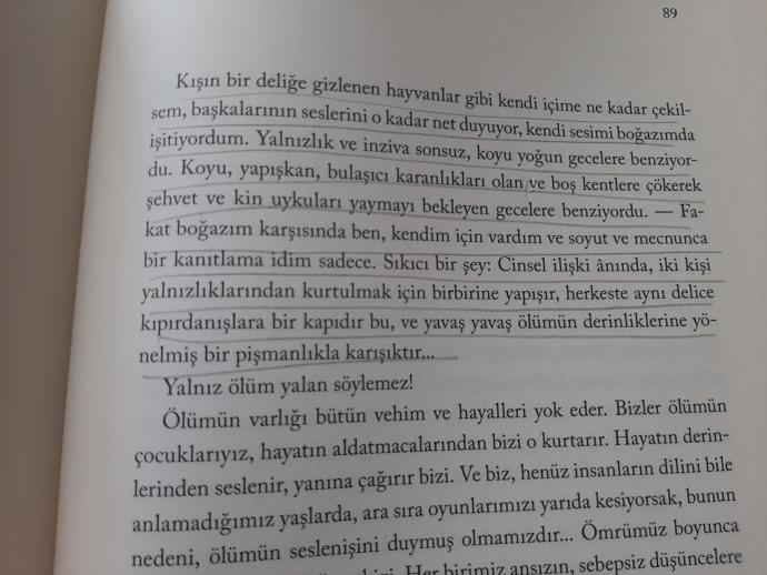 En beğendiğiniz kitaptan bir bölüm paylaşır mısınız?