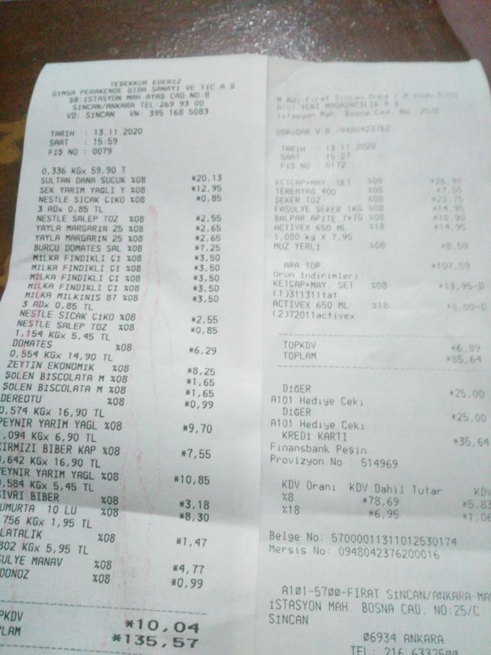 En son neye para verdiniz?