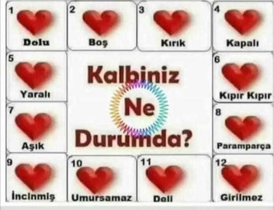 Kalbimizin durumu nedir? Evet sizin kalbiniz ne durumdadır?