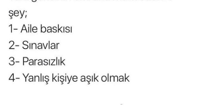 Türk gencinin hayatını mahveden şeyler neler?