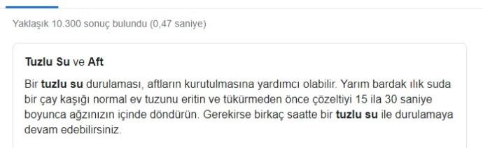 Aft nasıl geçer acil?