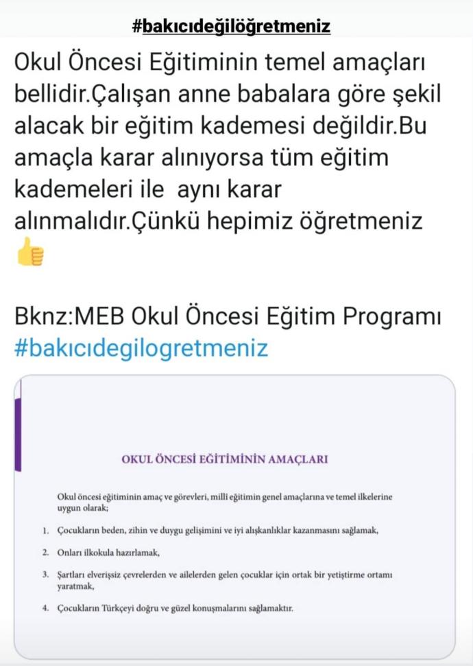 Okul öncesi kademesini bakıcıya alternatif olarak mı görüyoruz?