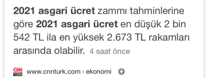 2021 için düşünülen asgari ücret 2.542-2.673 TL arasındaymış. Sizce bu miktar yeterli mi?