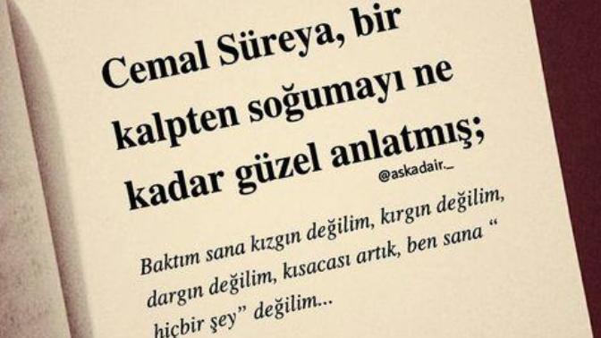 Bir anda sevemeyiz ama bir anda soğur muyuz?
