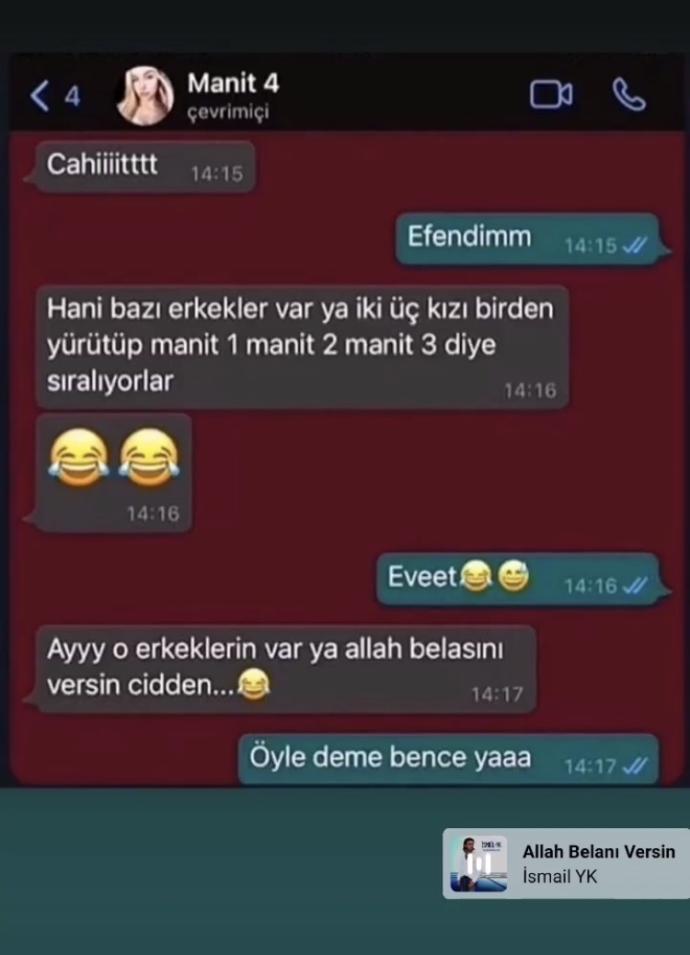 Manita (ların) telefonunda nasıl kayıtlı?