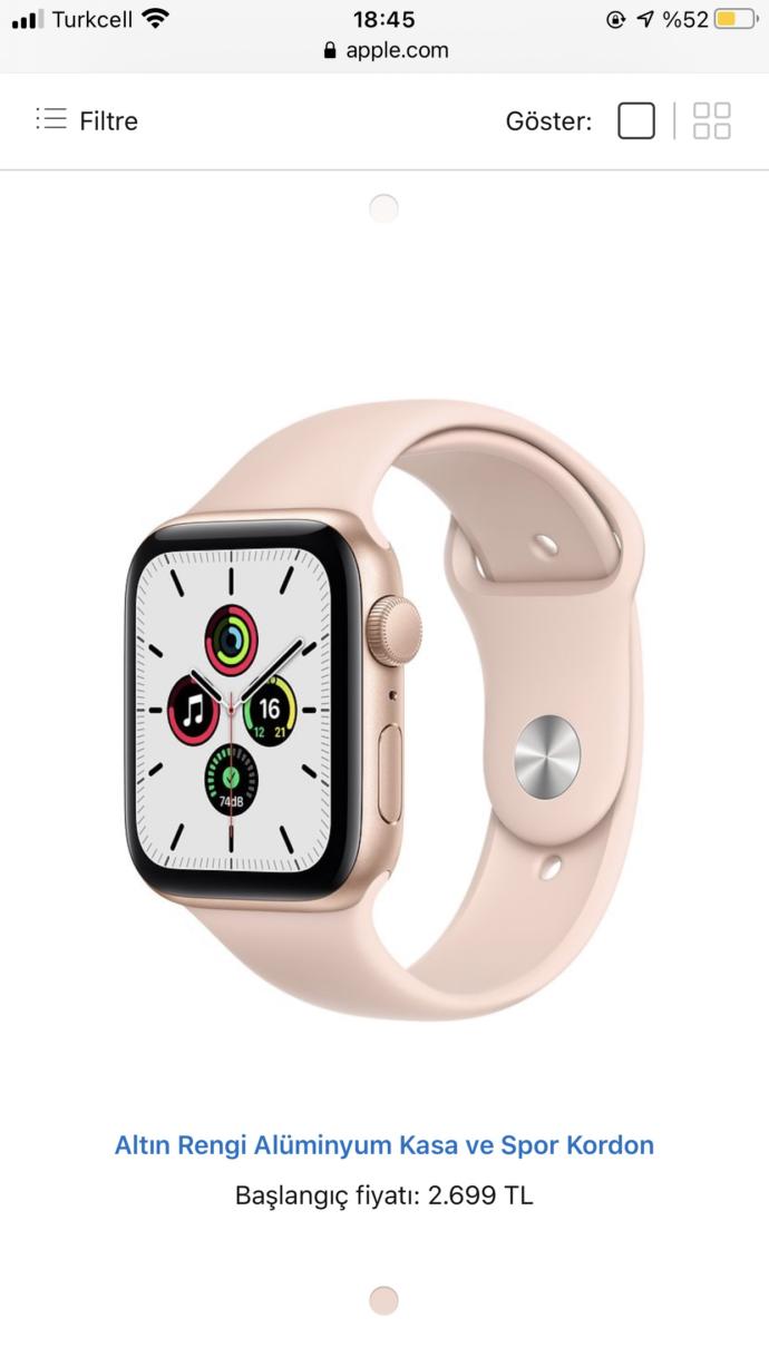 Apple watch SE serisindeki saate 2700₺ verilir mi?