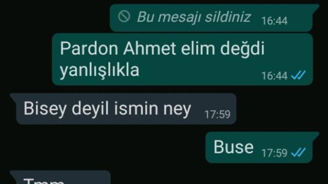 Bizim sınıftandı dikkatini çekmek istedim mesaj yazıp sildim aşağıdaki gibi oldu konuşma ismimi unutmuş ne diyorsunuz?