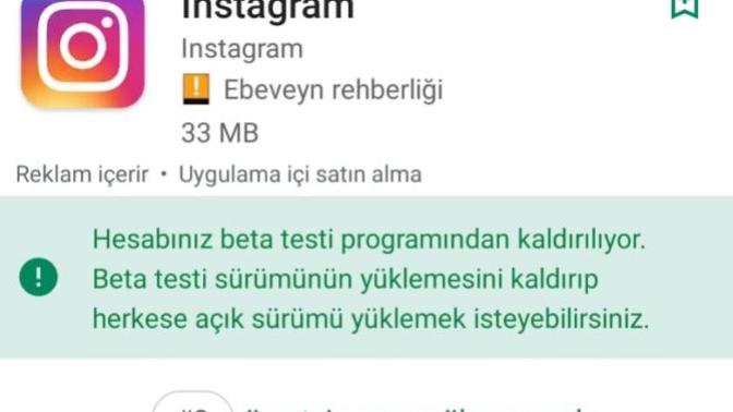 ''Hesabınız beta testi programından kaldırılıyor''? hatası alıyorum arkadaşlar ne yapmam lazım?