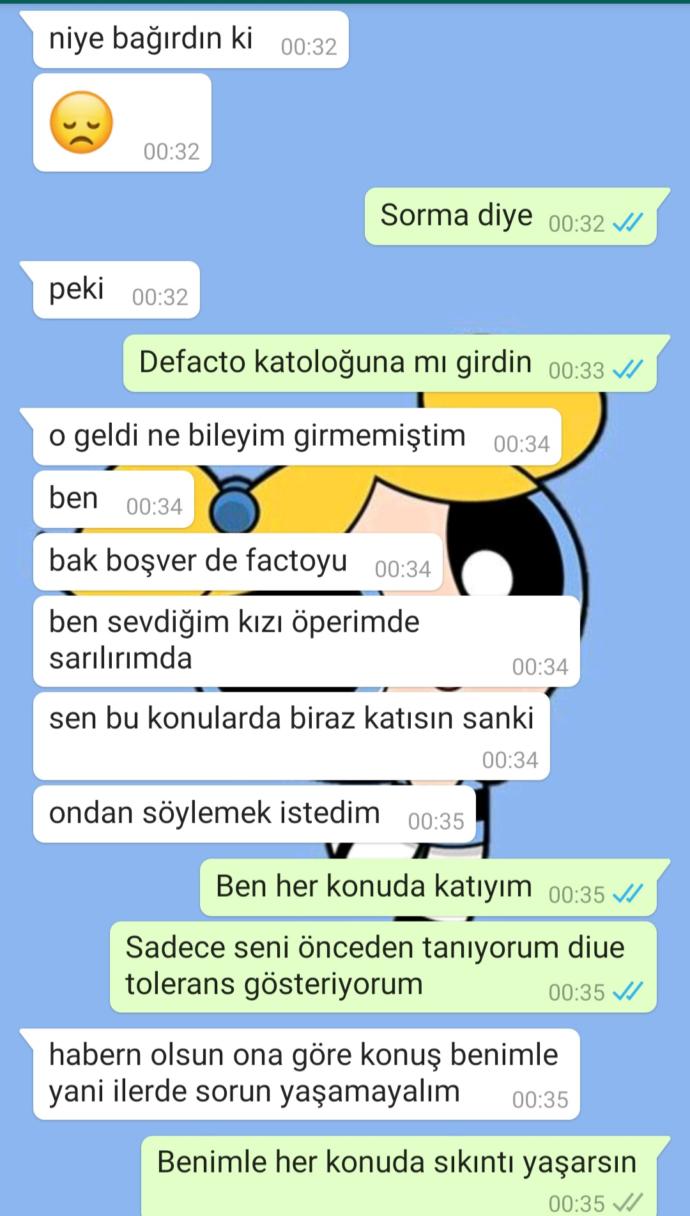 Flörtüm bunları dedi haksız mıyım engellemekte?