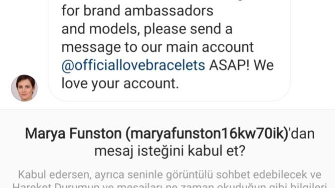 Arkadaşlar böyle bi mesaj geldi fake hesaptan şüphelendim sizce hesabı çalmak icjn mi gönderilmiş bu bağlantı?