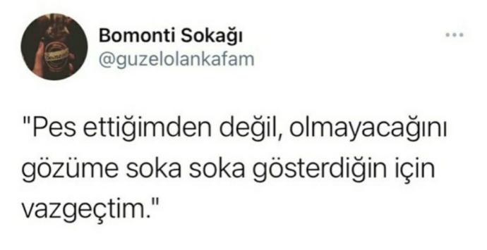 Nelerden vazgeçtiniz?