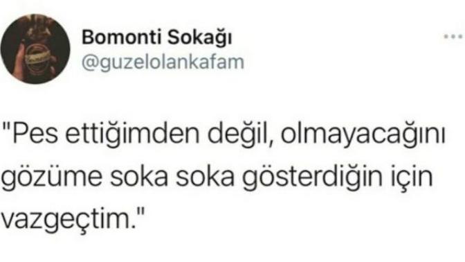 Nelerden vazgeçtiniz?