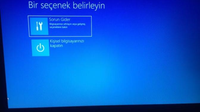 Windows 10 Sorun Giderme ekranından nasıl çıkarım?
