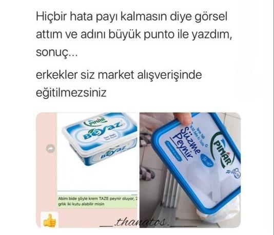 Erkeklerin marketten yanlış ürün alma alışkanlığı var mı?