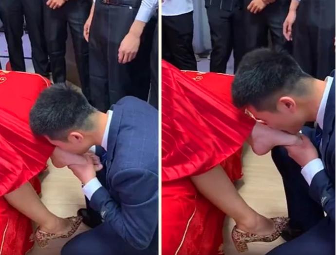 Düğünde damat gelinin ayağını öpüp ayakkabısını giydirse... Neler konuşulur?