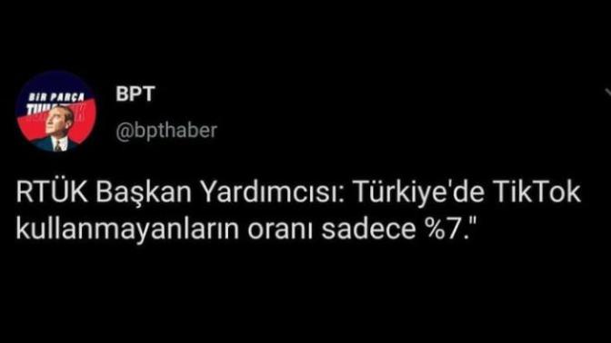 Türkiye de hiç tiktok kullanmayan oranı %7 miş kendinizi hangi şanslı grupta buluyorsunuz?