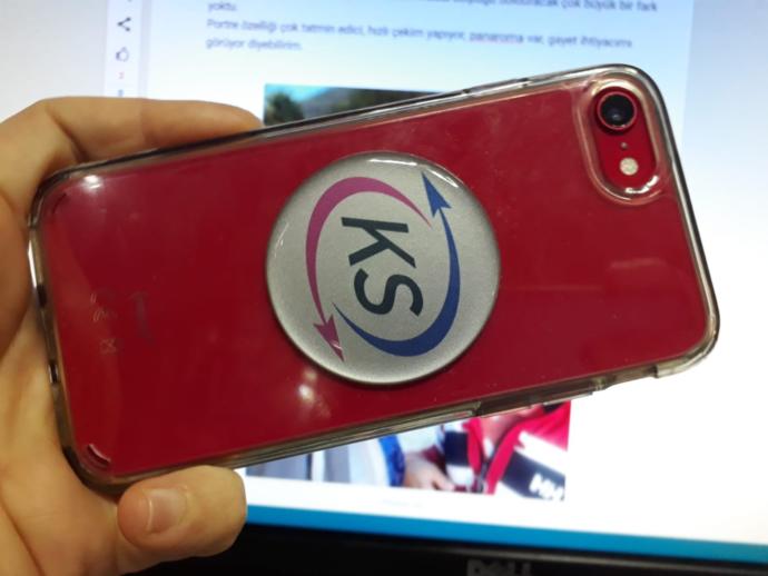 I Phone SE telefonum KS logosuyla çok şık oldu
