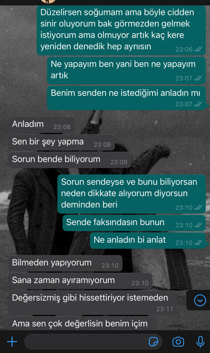 Sizce ben haklı mıyım çok mu abartıyorum?
