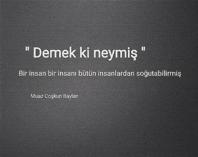 Bir insan, bir insanın bütün insanlardan soğuma sebebi olabilir mi?