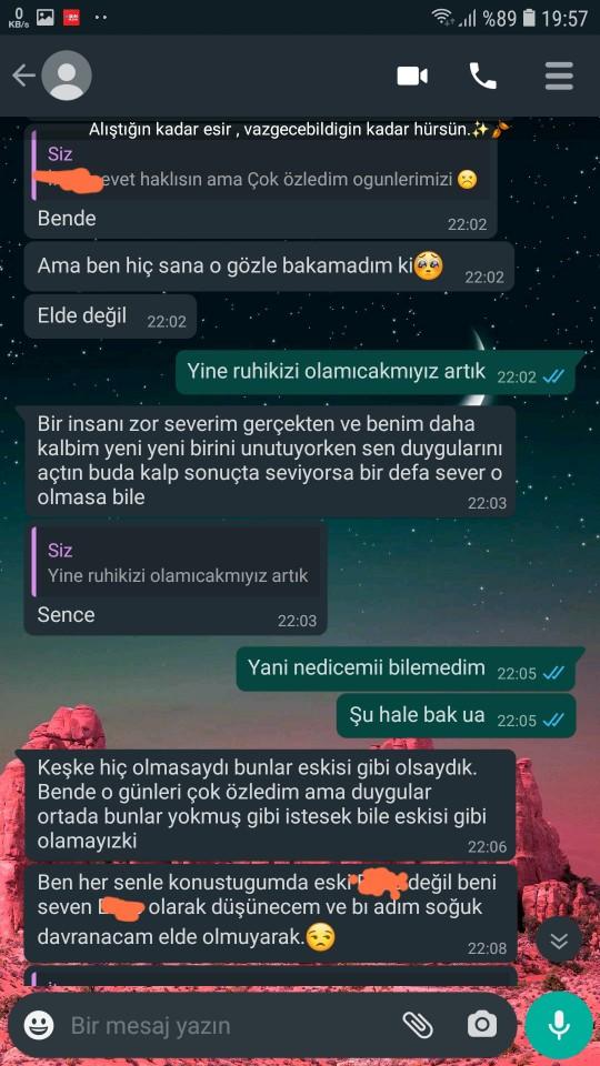 Bi kızı Çok sevdim sevdigimi söyledim ilk kabul etti sonra sevdigim var dedi konuşmayı kestik ve wpde durum atmış detaya gelin?