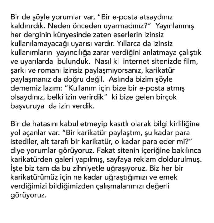 Karikatür paylaşmak suç oldu. Karikatüristler telif istiyorlar. Sizlerin görüşleri nelerdir?