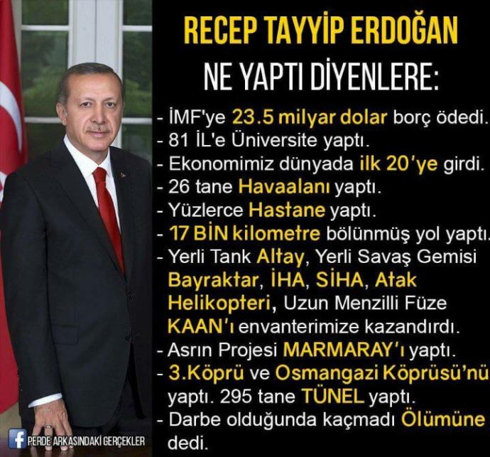 Recep Tayyip Erdoğan Genel olarak nasıl değerlendiriyorsunuz?