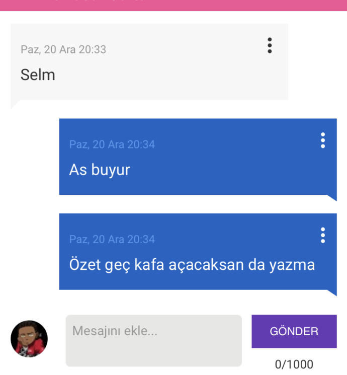 Mesaj atanlara cevap veriyor musunuz?