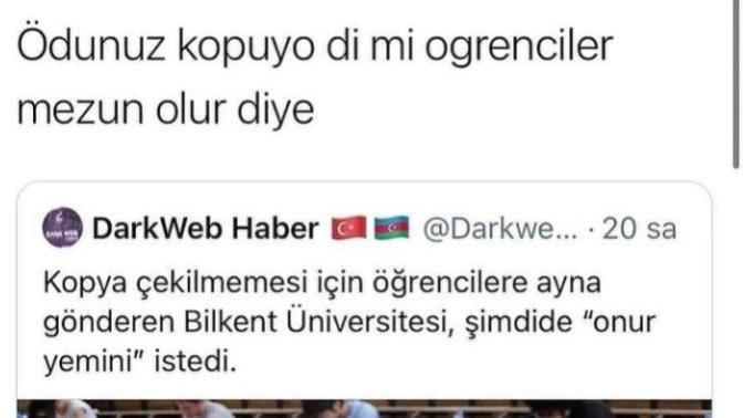 Bilkent Üniversitesi "Onur Yemini" istedi. Bu konu hakkında ne düşünüyorsunuz? 