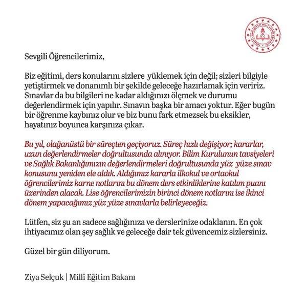 MEB yüz yüze yapılacak olan sınavları ertelediklerini söyledi! Ne düşünüyorsunuz?