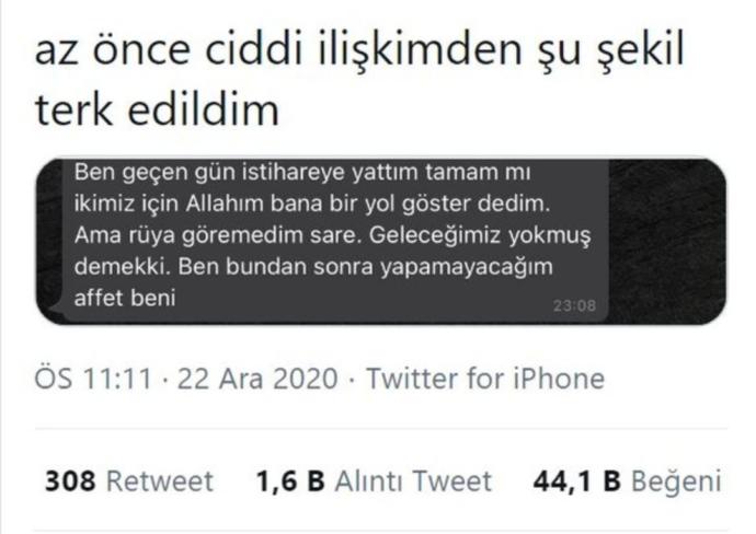 Bugüne kadar bir bahaneyle sevgilinizi terk ettiğiniz ya da terk edildiğiniz oldu mu?