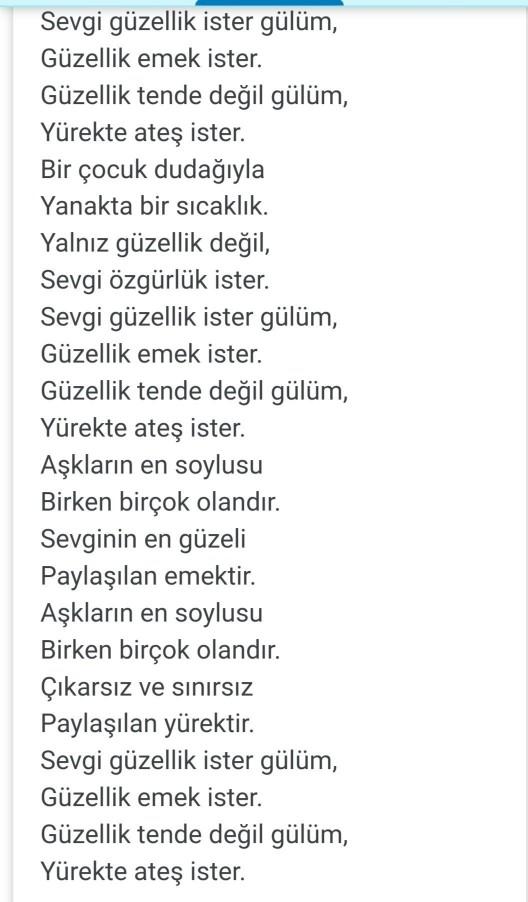 En sevdiğin şarkı ne?