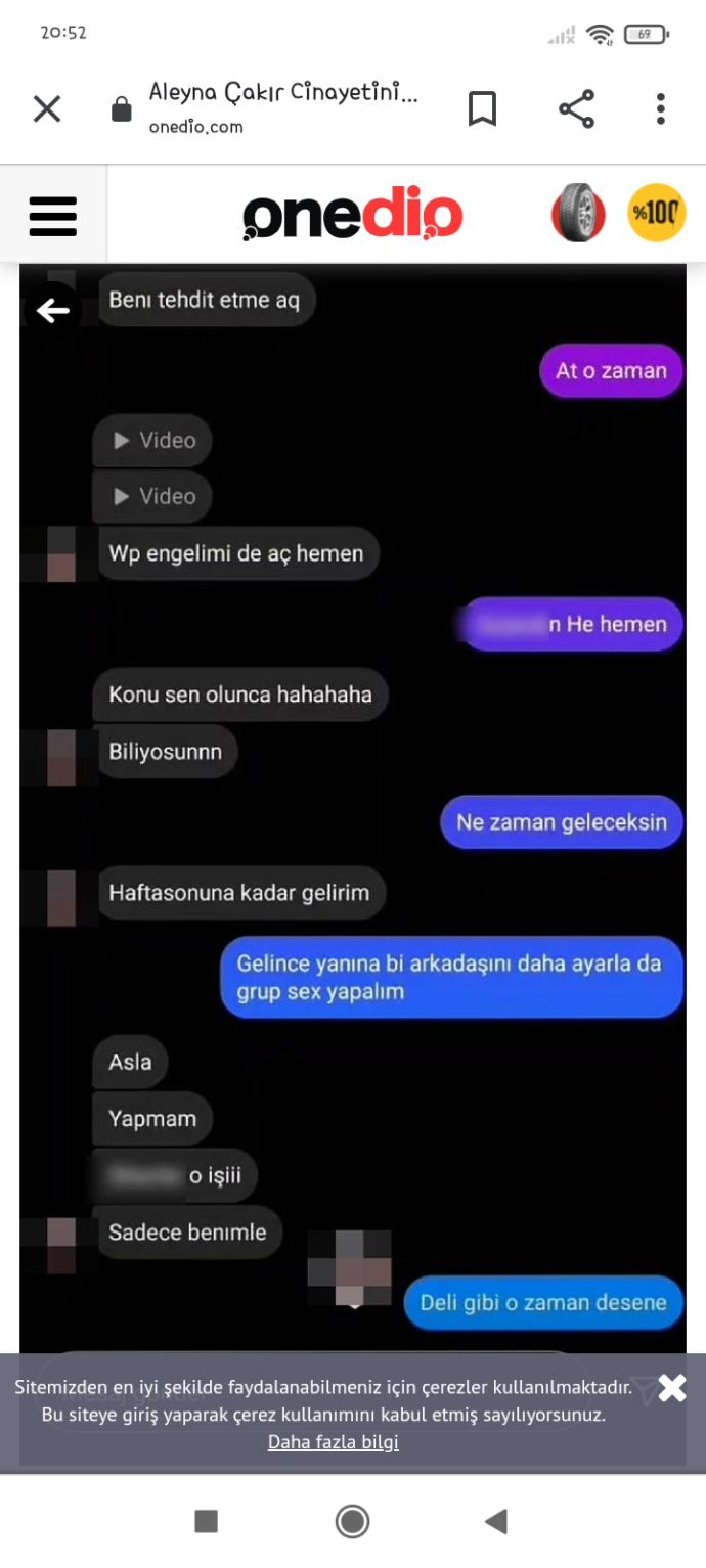 Aleyna Çakırın katili olan kişinin hesabı hacklendi mesajları ortaya çıktı ne düşünüyorsunuz?