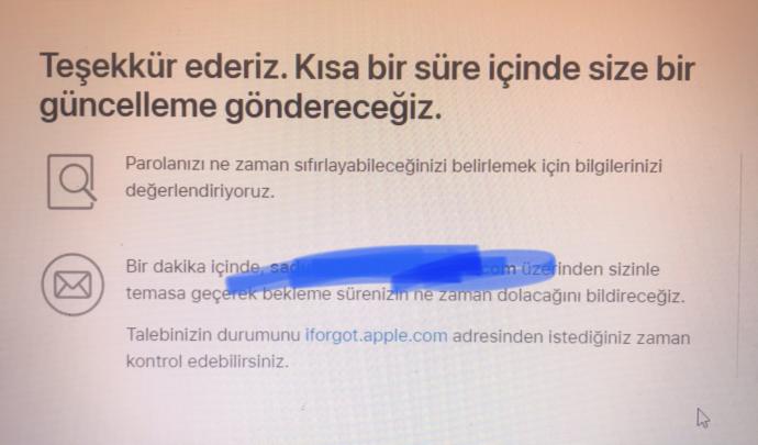 Apple icould şifremi unuttum bulmaya çalıştım ama mail atmadı Apple şirketi bir bilginiz var mı?