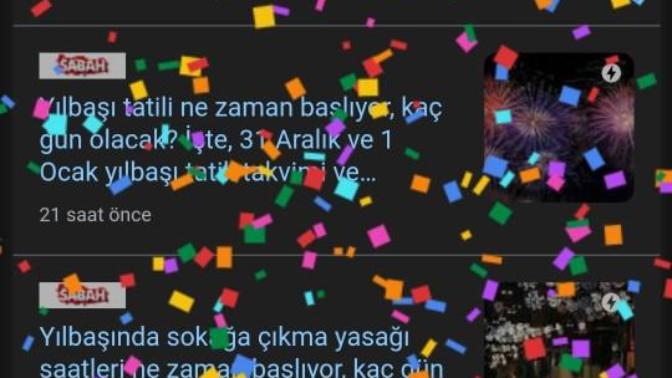 Google 'a Yıl başı yazmayı denediniz mi hiç?