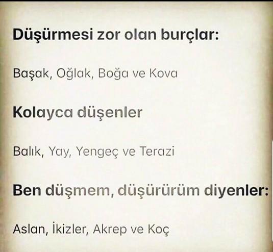 Ben düşmem, düşürürüm diyen burçları🤗 biliyormusunuz?