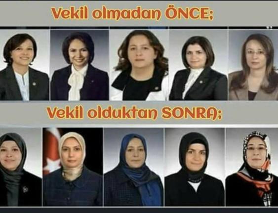 Sizce Cumhuriyet Halk Partisi" sağ kesimden oy almak için. Türbanlı kadınları, vitrin mankeni olarak mı kullanıyor?
