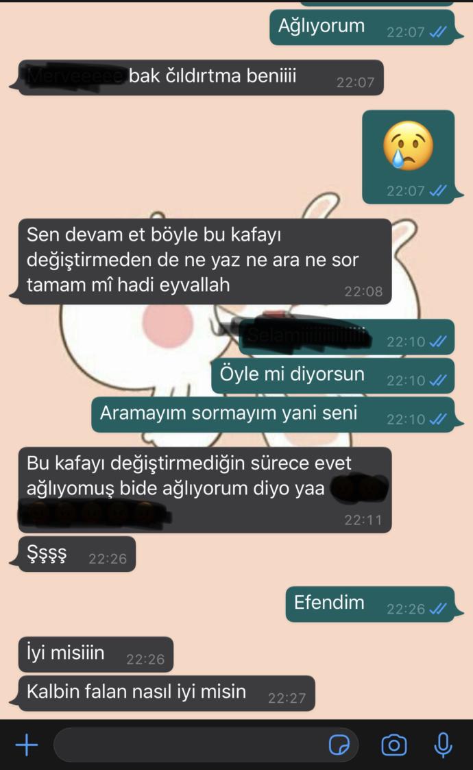 Sevgilimle tartıştık ben onu seviyorum ağlıyorum uzatma diyor elimde değil ne yapayım?
