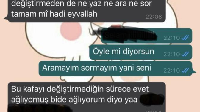 Sevgilimle tartıştık ben onu seviyorum ağlıyorum uzatma diyor elimde değil ne yapayım?