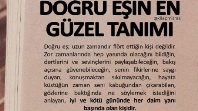 Sizce doğru eşin tanımı nedir?