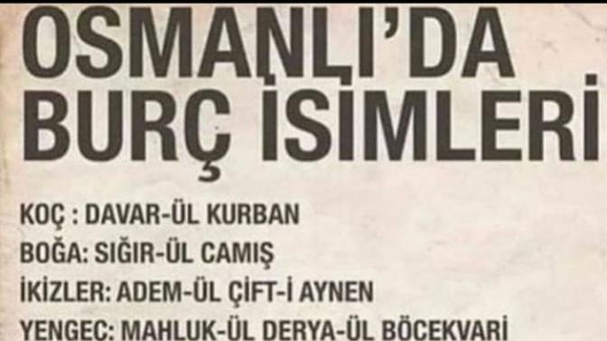Osmanlı'da burcunuz nedir?
