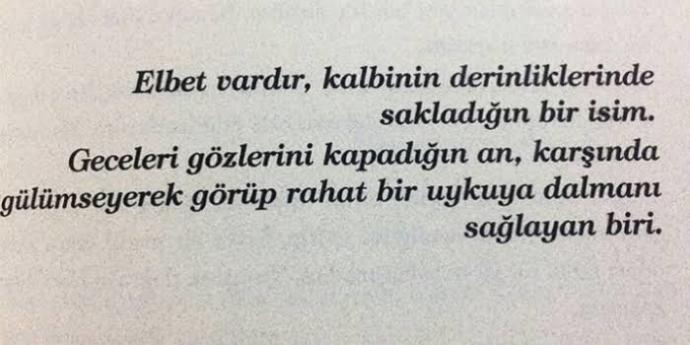 Sevdiğin kişinin ismi nedir?