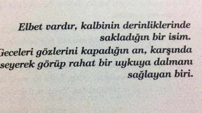 Sevdiğin kişinin ismi nedir?