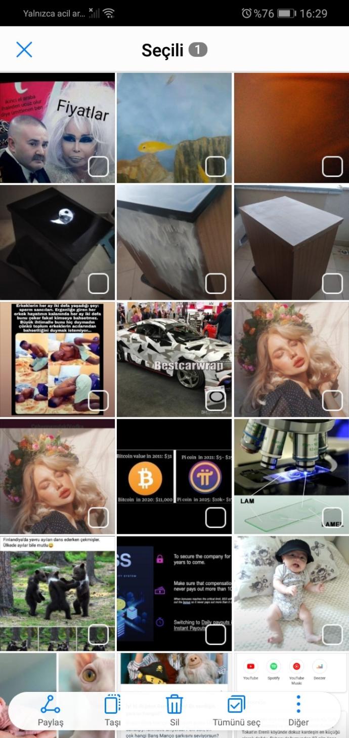 Telefon galerinizde nasıl fotoğraflar var?